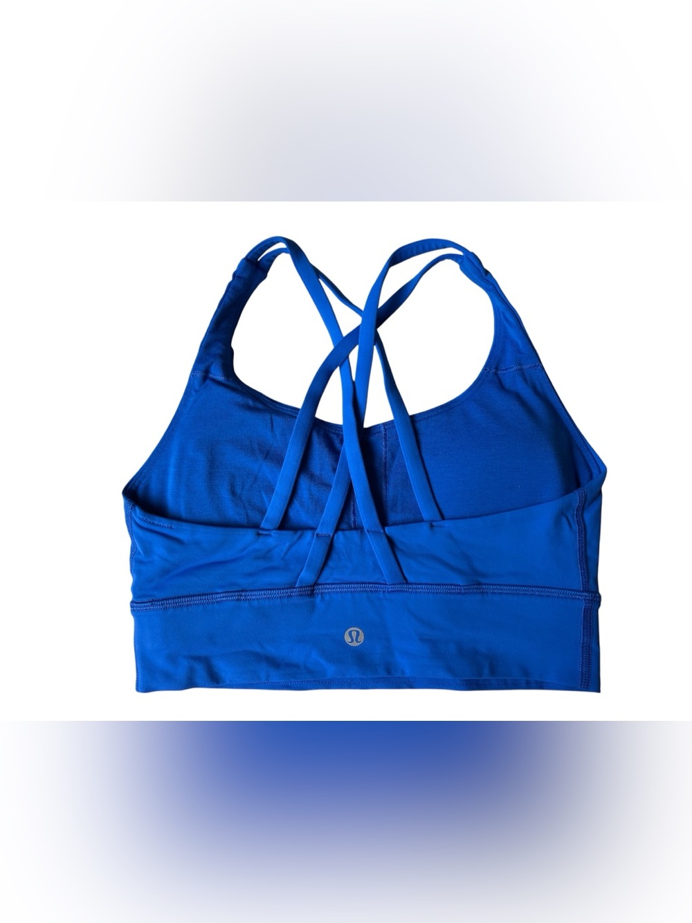 LULULEMON ENERGY BRA LONG LINED SIZE 6 GALACTIC COBALT